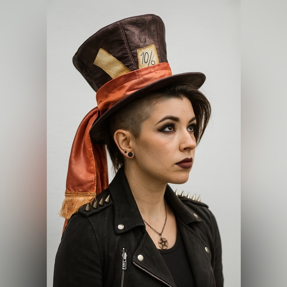Disney Mad Hatter Alice in Wonderland Hat Cosplay Vintage main image 14